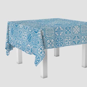 4 Toalha Mesa TNT Festa Estampado Azulejo Portu 140X140
