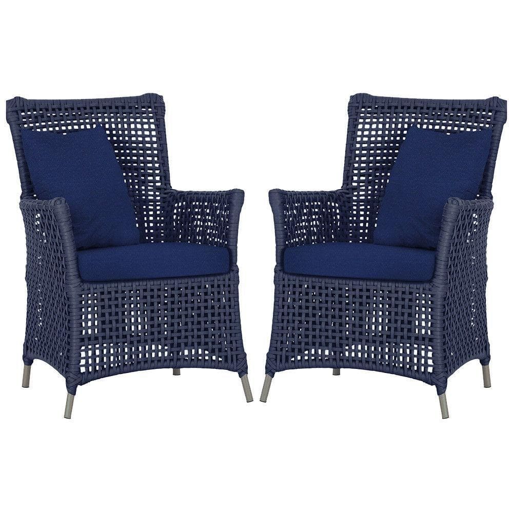 Poltronas Igapó Alumínio Pintura Fendi Corda Náutica E10 Azul
