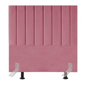 Cabeceira Estofada De Cama Casal Box 140 Cm Maya Suede E Frame rosa