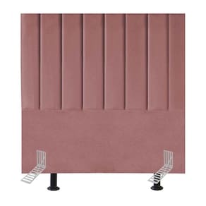 Cabeceira Estofada Cama Solteiro Box 100 Cm Sara Veludo E Frame rosé