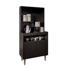 Armário 2p Cantinho Do Café Rilary Para Cozinha M12 - D`rossi Cor Preto