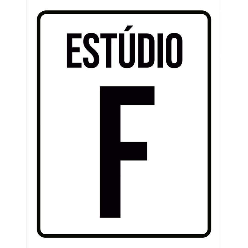 Placa Sinalização - Estúdio F 36X46
