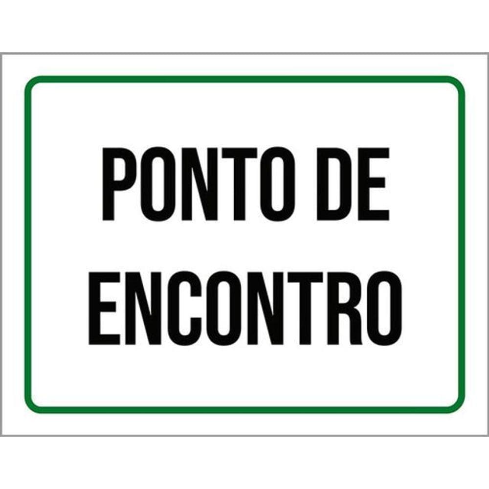 Kit 3 Placas Ponto Encontro Setor