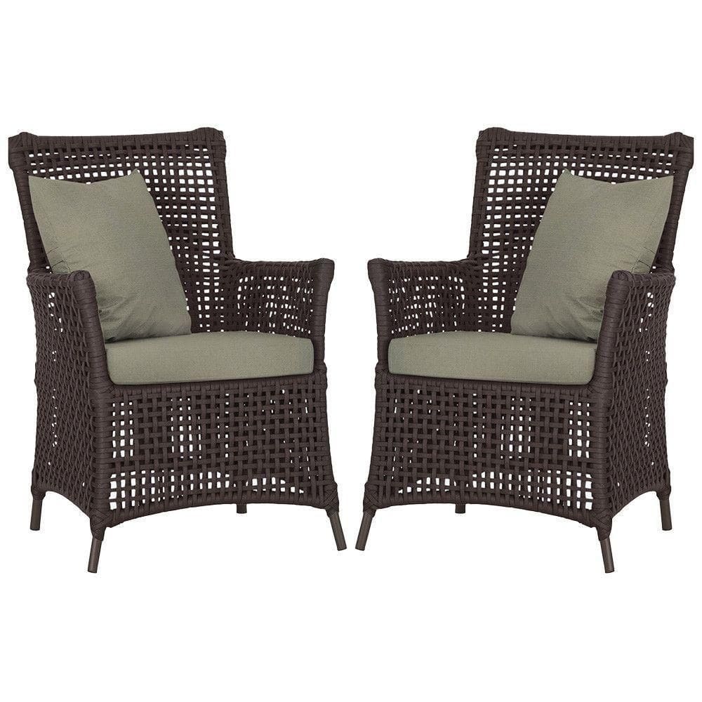 Poltronas Igapó Alumínio Pintura Marrom Corda Náutica E8 Marrom