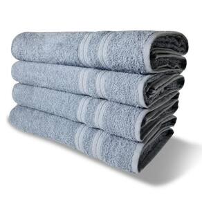Kit 4 Toalhas De Banho 430g/m² Grande Super Grossa 80x150cm Itália Soft Azul
