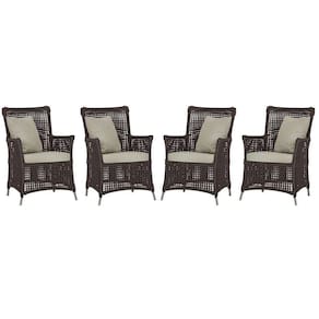 4 Poltronas Igapó Alumínio Pintura Fendi Corda Náutica E7 Marrom