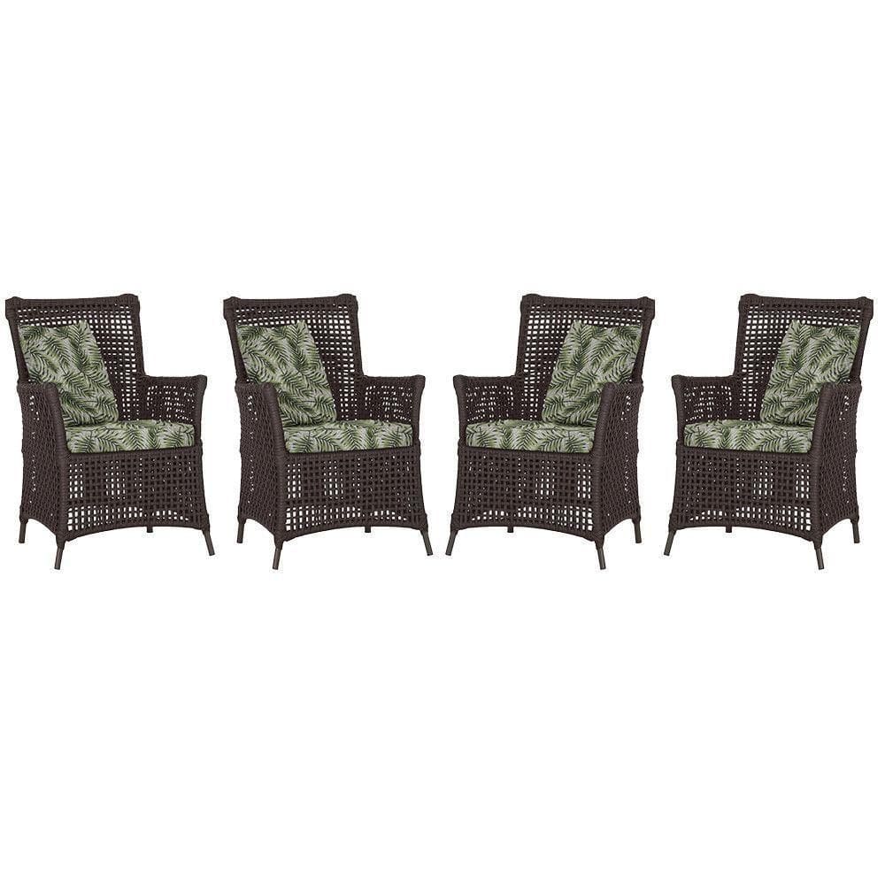 4 Poltronas Igapó Alumínio Pintura Marrom Corda Náutica E5 Marrom