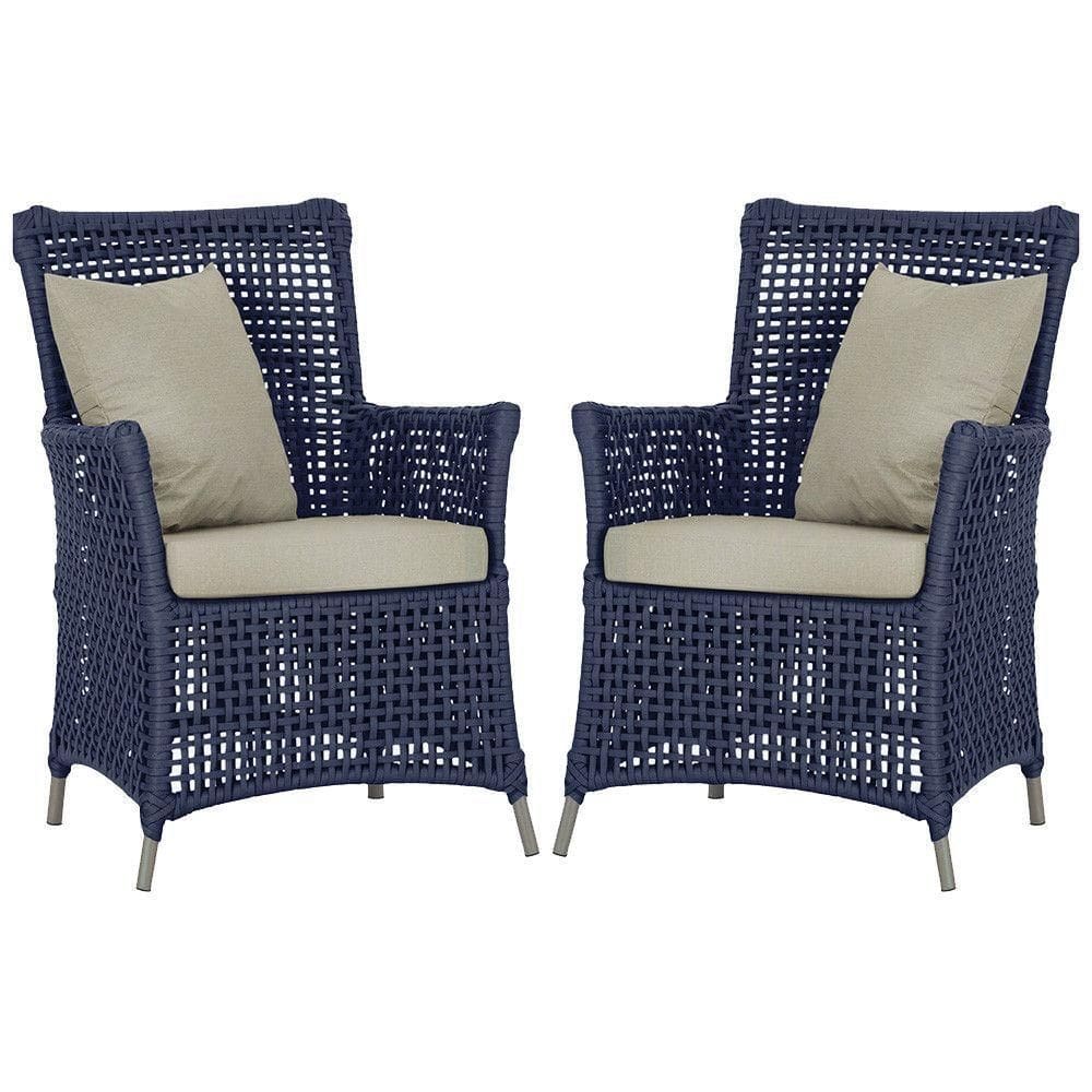 Poltronas Igapó Alumínio Pintura Fendi Corda Náutica E7 Azul