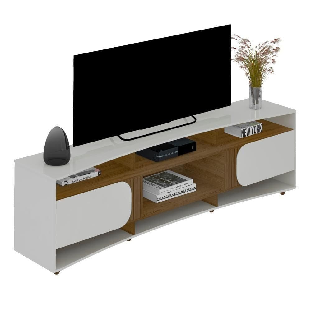 Rack Para Tv Até 86\" Elegance Off White/pinho Artely Off White/pinho