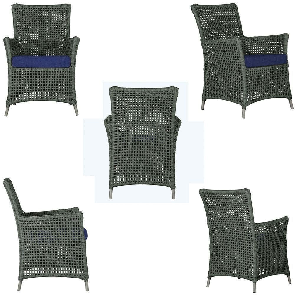 4 Poltronas Igapó Alumínio Pintura Fendi Corda Náutica E10 Verde