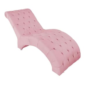 Recamier Divã Espreguiçadeira Para E Sala Cliníca Estética Antonella Suede rosê