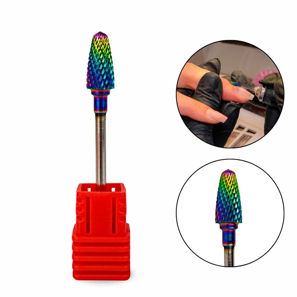 Broca Tungstênio F Bullet ST Corte Fino Manicure Unhas Gel