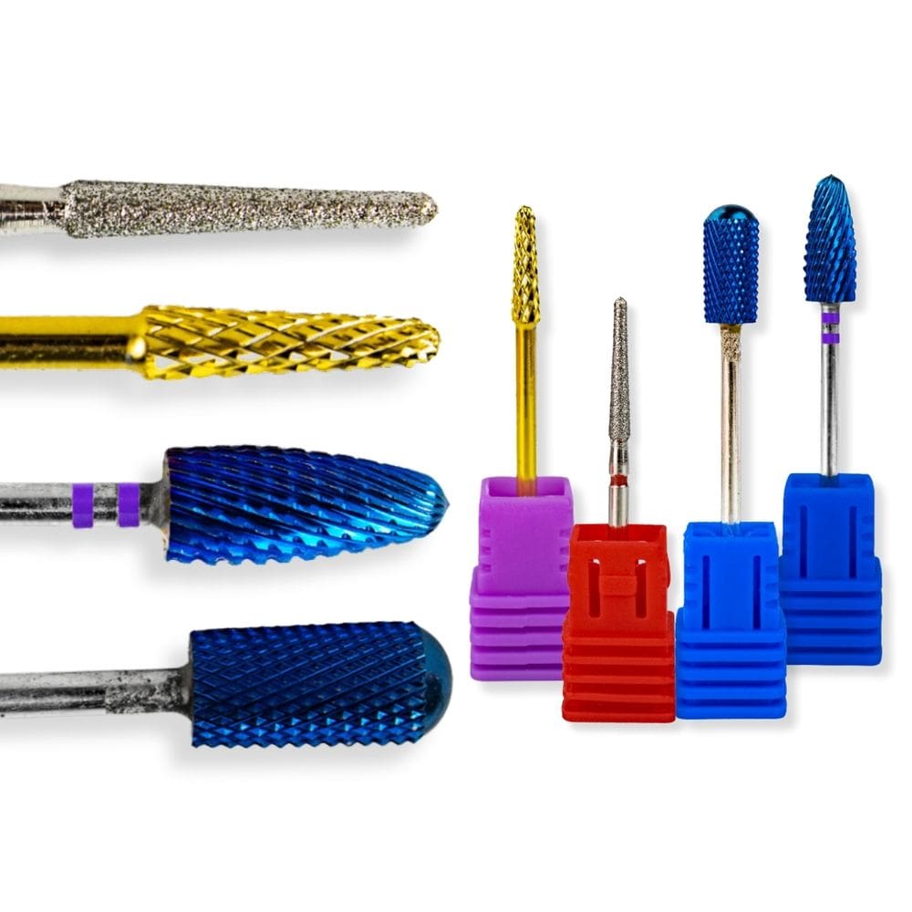Kit 4 Brocas Tungstênio Flame 720 Smooth Top M Gold Umbrella