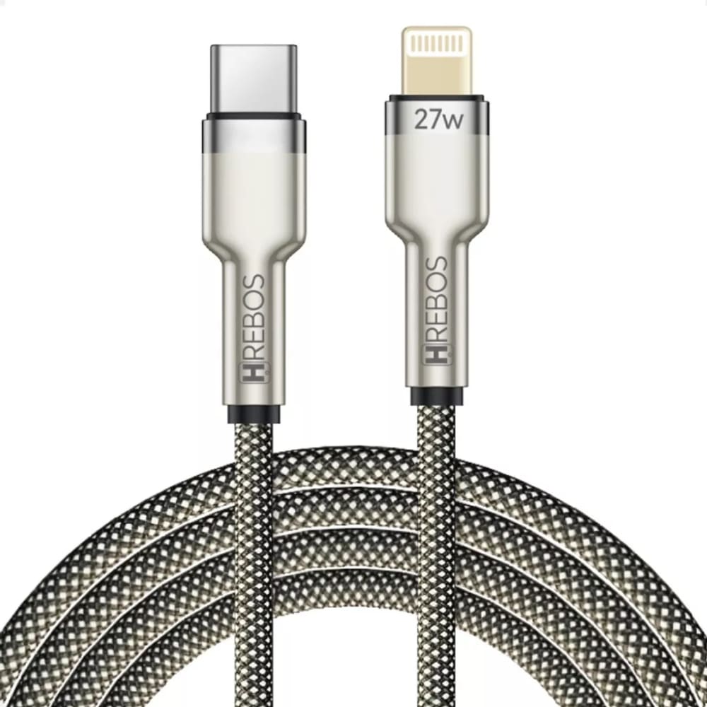 Cabo Turbo Tipo-C para Lightning 2m 27w Trançado Hrebos