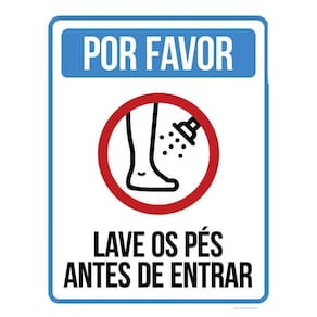 Kit 3 Placas - Por Favor Lave Os Pés Antes Entrar