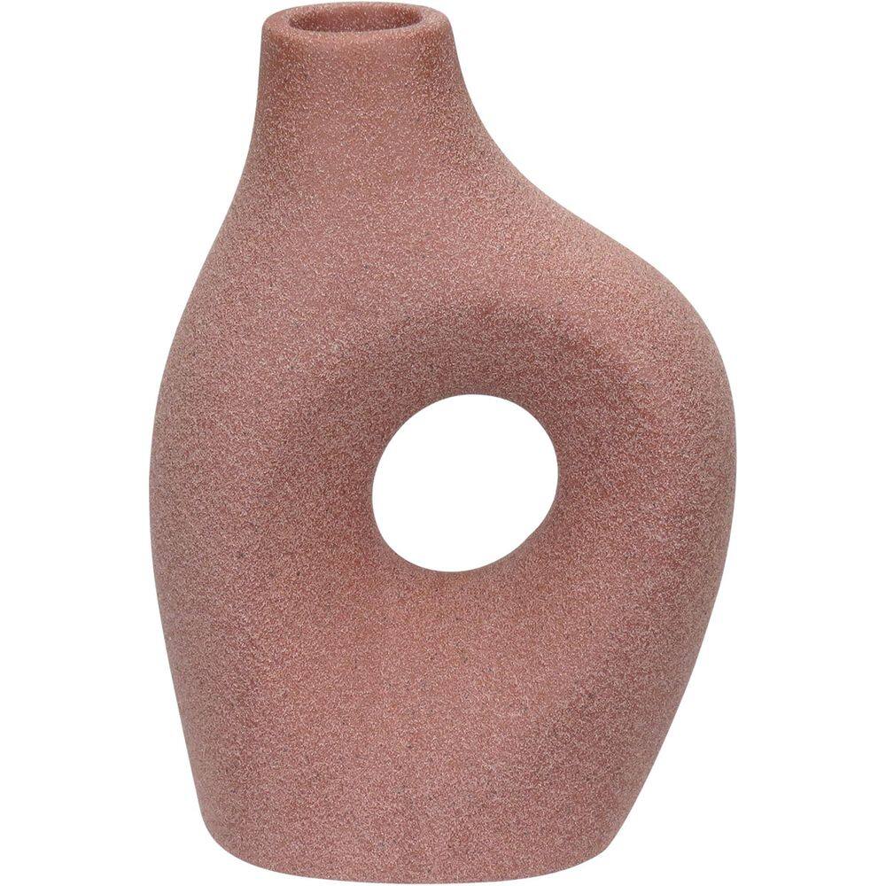 CASTIÇAL DECORATIVO PORTA VELA SUPORTE HOME&CO CERÂMICA 18x13x7cm TERRACOTA
