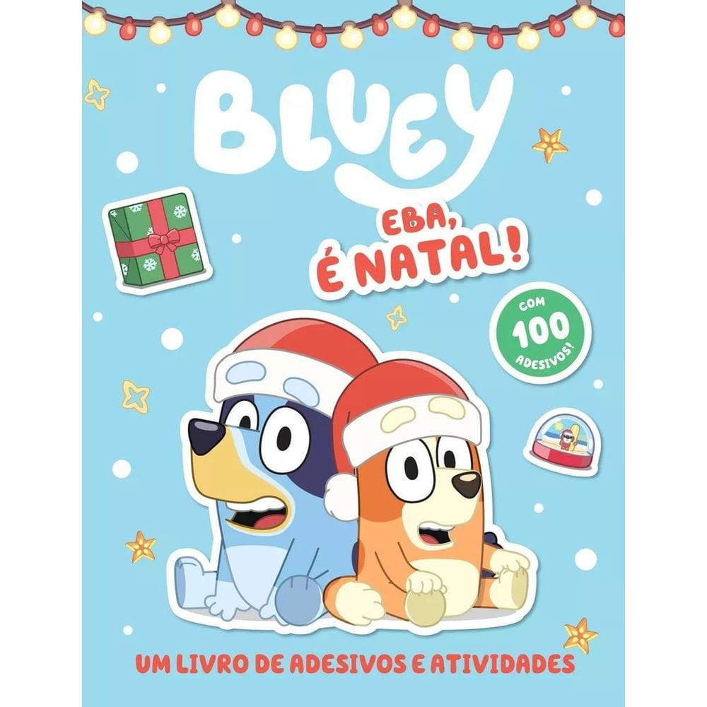 Livro De Adesivos E Atividades - Bluey - Eba, É Natal