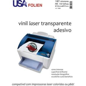 Vinil Laser Adesivo A4 Transparente 10 Fls - Usa Folien