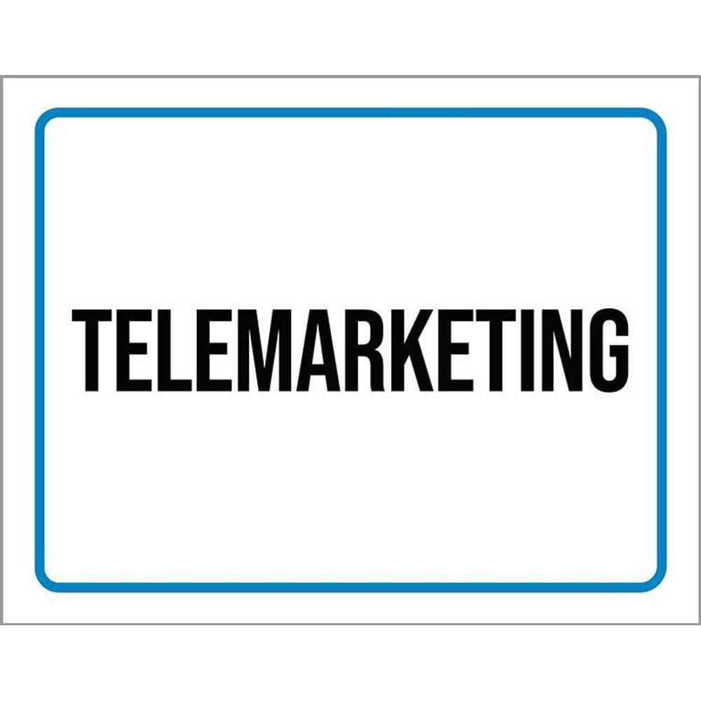Placa Sinalização Ambiente Telemarketing 36X46