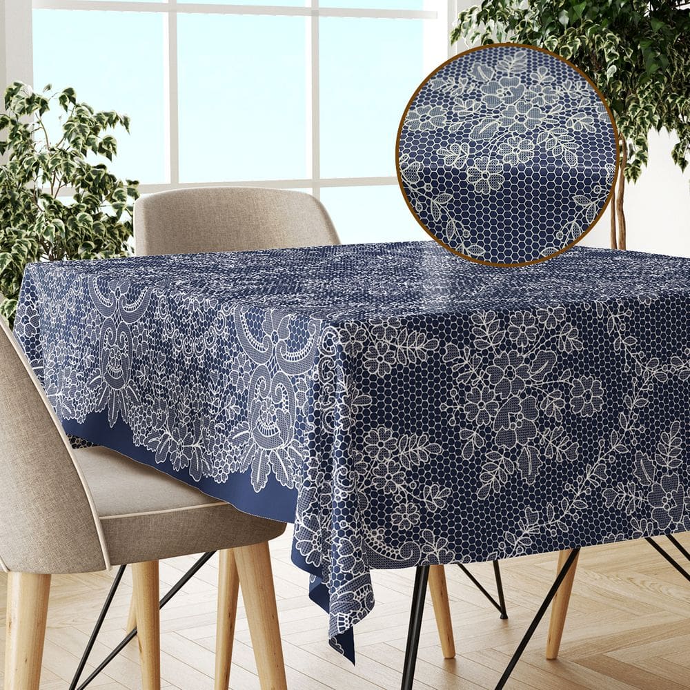 Toalha Mesa Plástica Térmica RENDA CAZ 12 Lugares 3,50