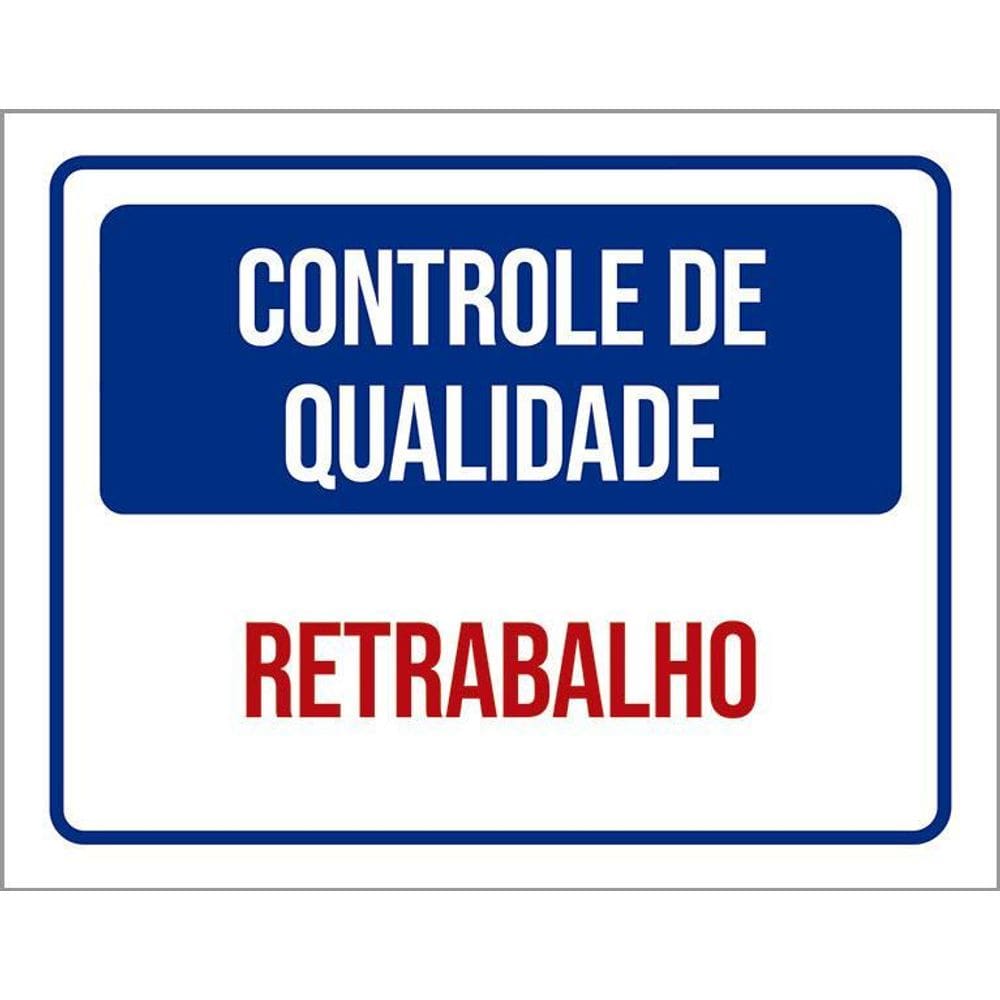 Kit 3 Placas Controle De Qualidade Retrabalho