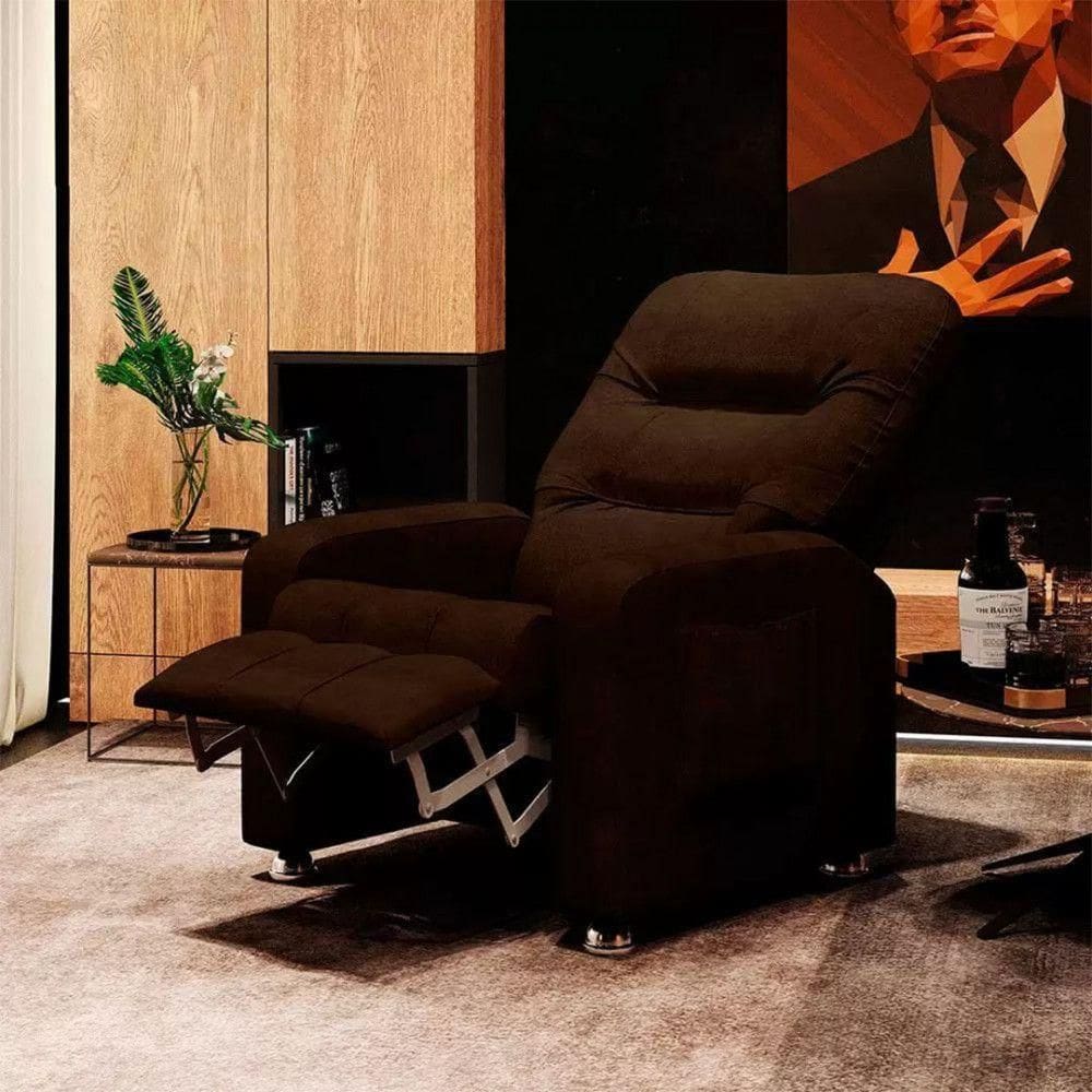 Poltrona Js Reclinável Comfort Korino Marrom