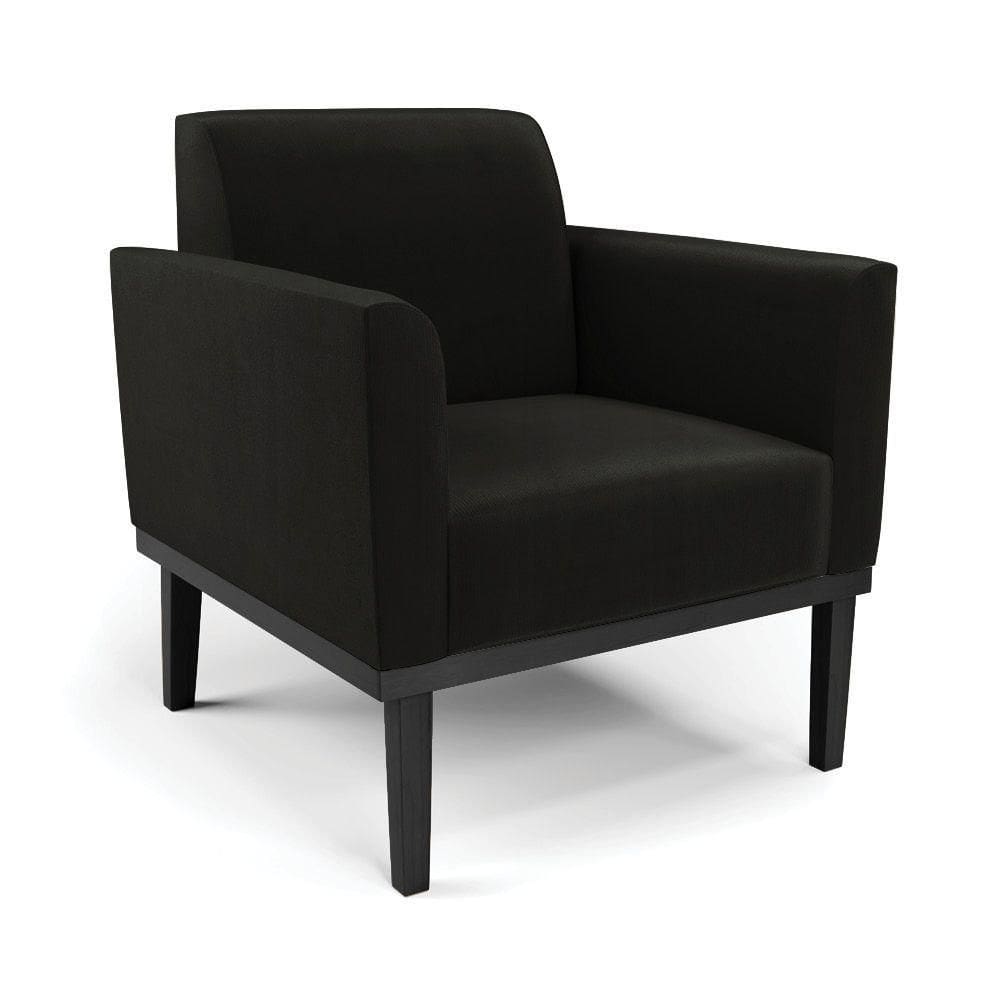 Poltrona Base De Madeira Fixa Preto Marisa Suede Preto D03 - D`Rossi