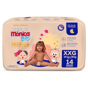 Fralda Turma da Mônica Baby Premium XXG 14 Fraldas Descartáveis