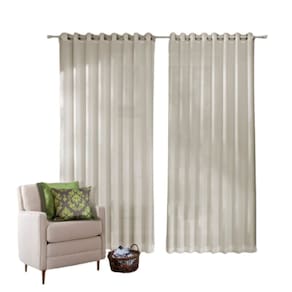 Cortina Leve com Forro Voil 400 X 250 Cm Geórgia Marfim