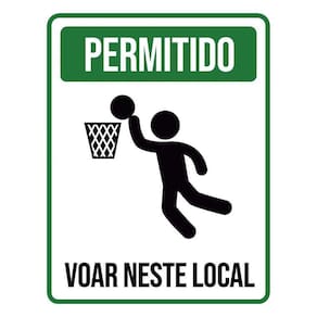 Kit 3 Placas Sinalização - Permitido Voar Neste Local