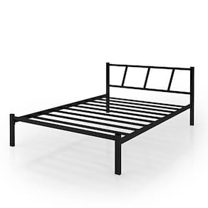 Cama Casal Helena Preto Tubolar De Ferro Cor:preto