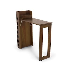 Mesa Retrátil Com Adega Para Cozinhas - Imbuia