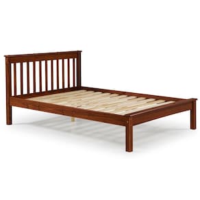 Cama Casal Inglesa Em Madeira Maciça Mv Mogno