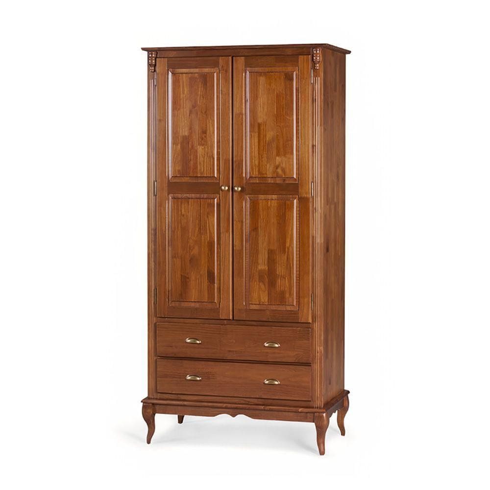 Roupeiro 2 Portas E 2 Gavetas Hannover M560818 Cor Imbuia - Verniz