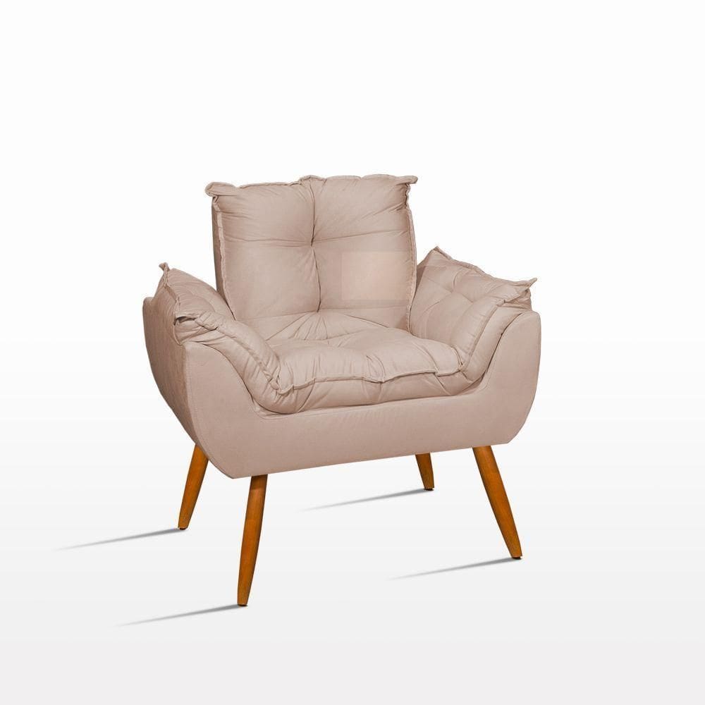 Poltrona Decoraçao Natal Sala Quarto Visitas – Jl Decor Cor:bege