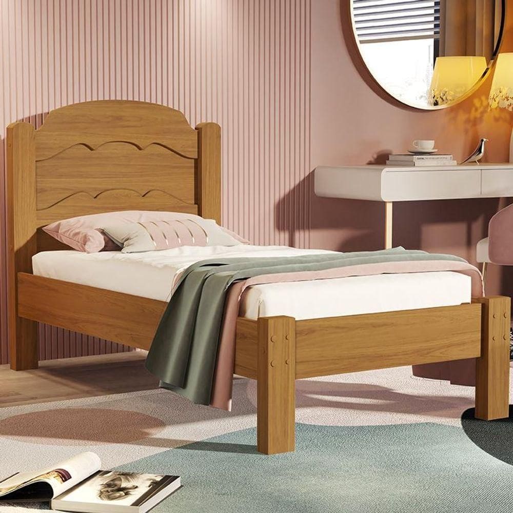 Cama Quarto Solteiro Lais Nature Nature