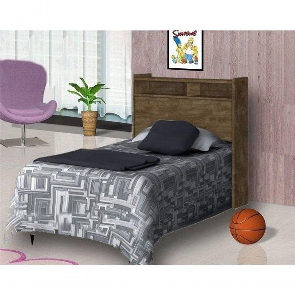 Cabeceira Solteiro Melissa Cambel Móveis Castanho Wood