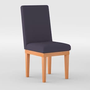 Cadeiras Estofada Com Base Suede Sala De Jantar Cinza