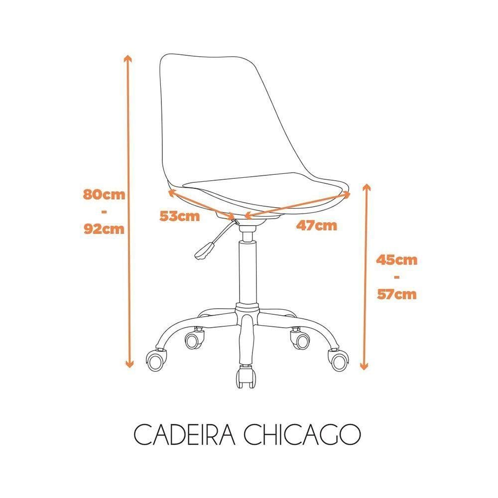 Cadeira De Escritório Chicago - Azul
