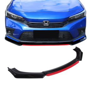 Aerofólio frontal Honda Civic G11 Preto Vermelho Para-choque