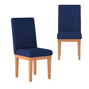 Kit 2 Cadeiras Estofadas Para Mesa De Jantar - Balaqui Decor Cor:azul Marinho