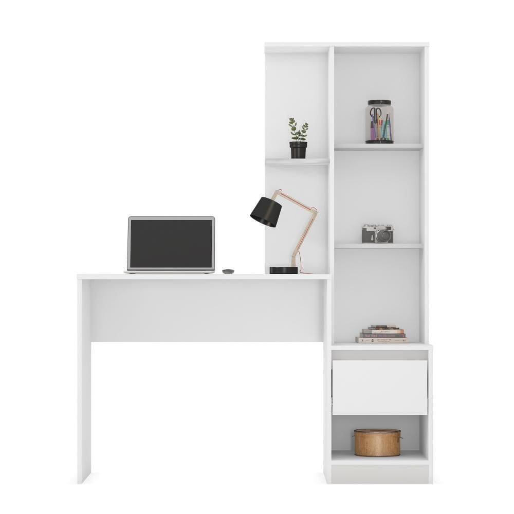 Escrivaninha Com Armário Office Morada Branco Demóbile Branco