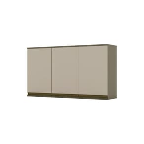 Armário Aéreo 03 Portas 120 Cm Connect Henn Duna Com Cristal