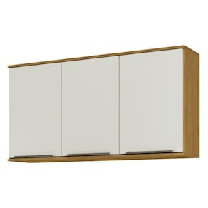 Armário Aéreo Mx Móveis Verace 120cm 3 Portas Off White