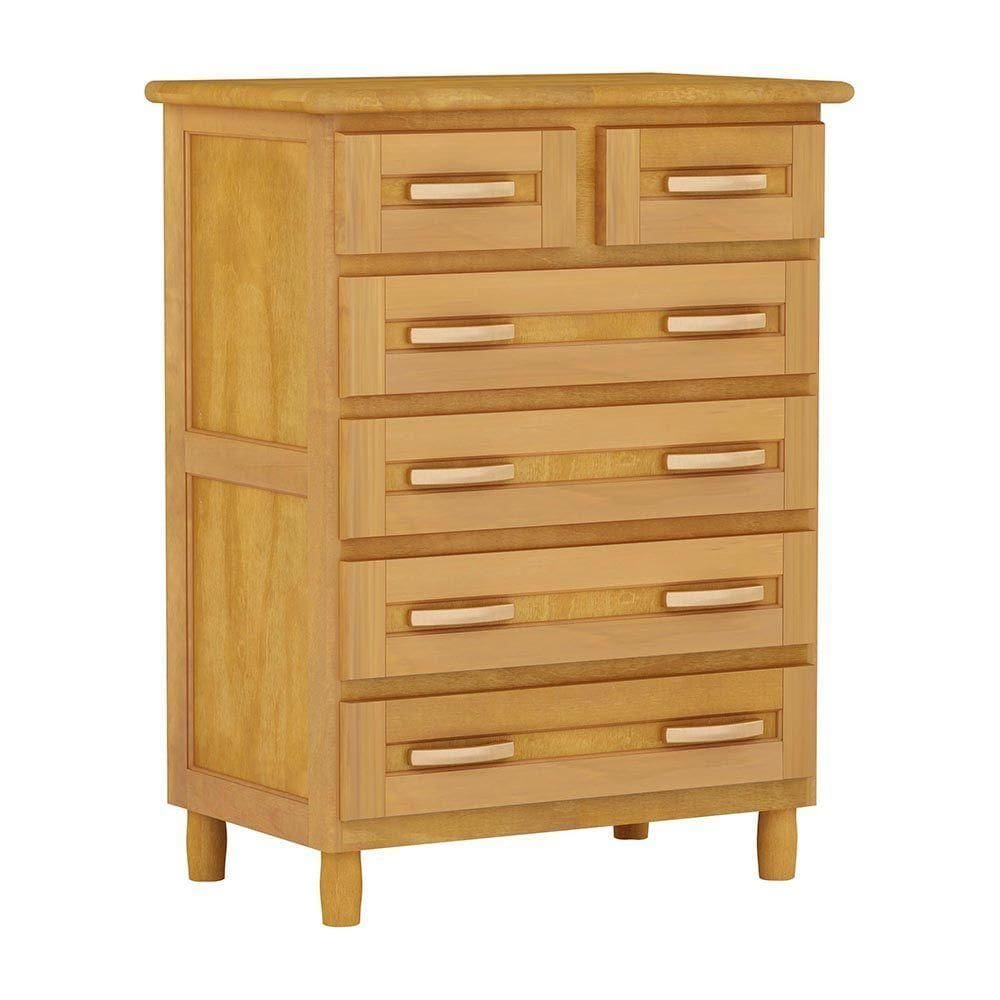 Cômoda Mel 6 Gavetas Madeira Maciça Pinus - Cavazotto