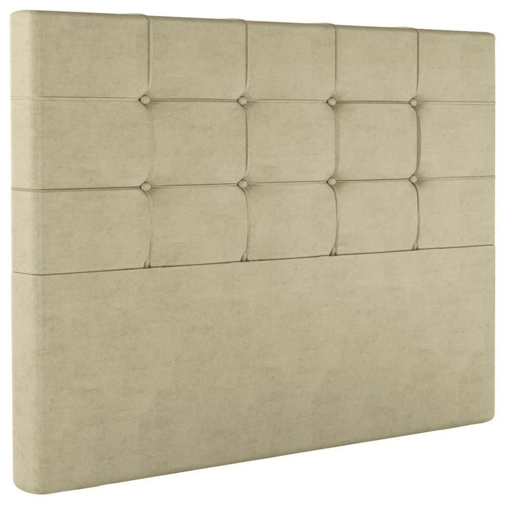 Cabeceira Casal 138 Cm Berlin Veludo Bege Soon Bege