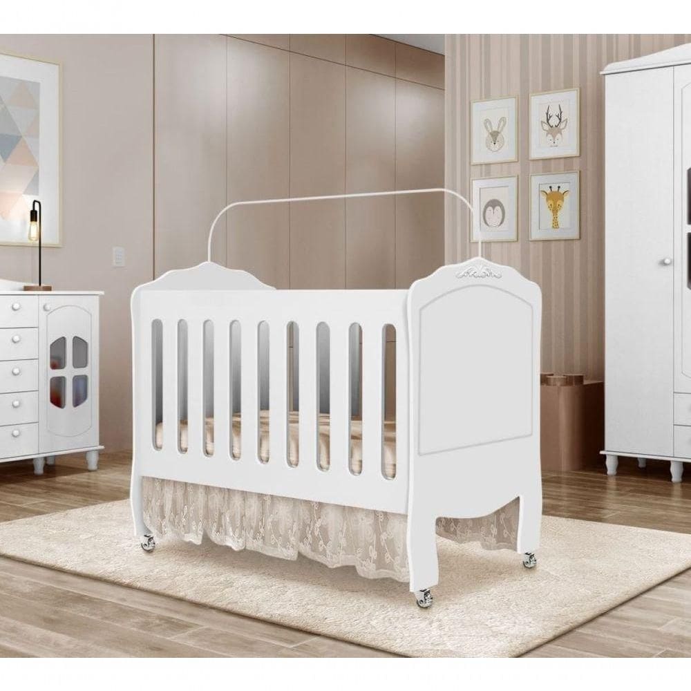 Berço 3x1  Branco Mdf