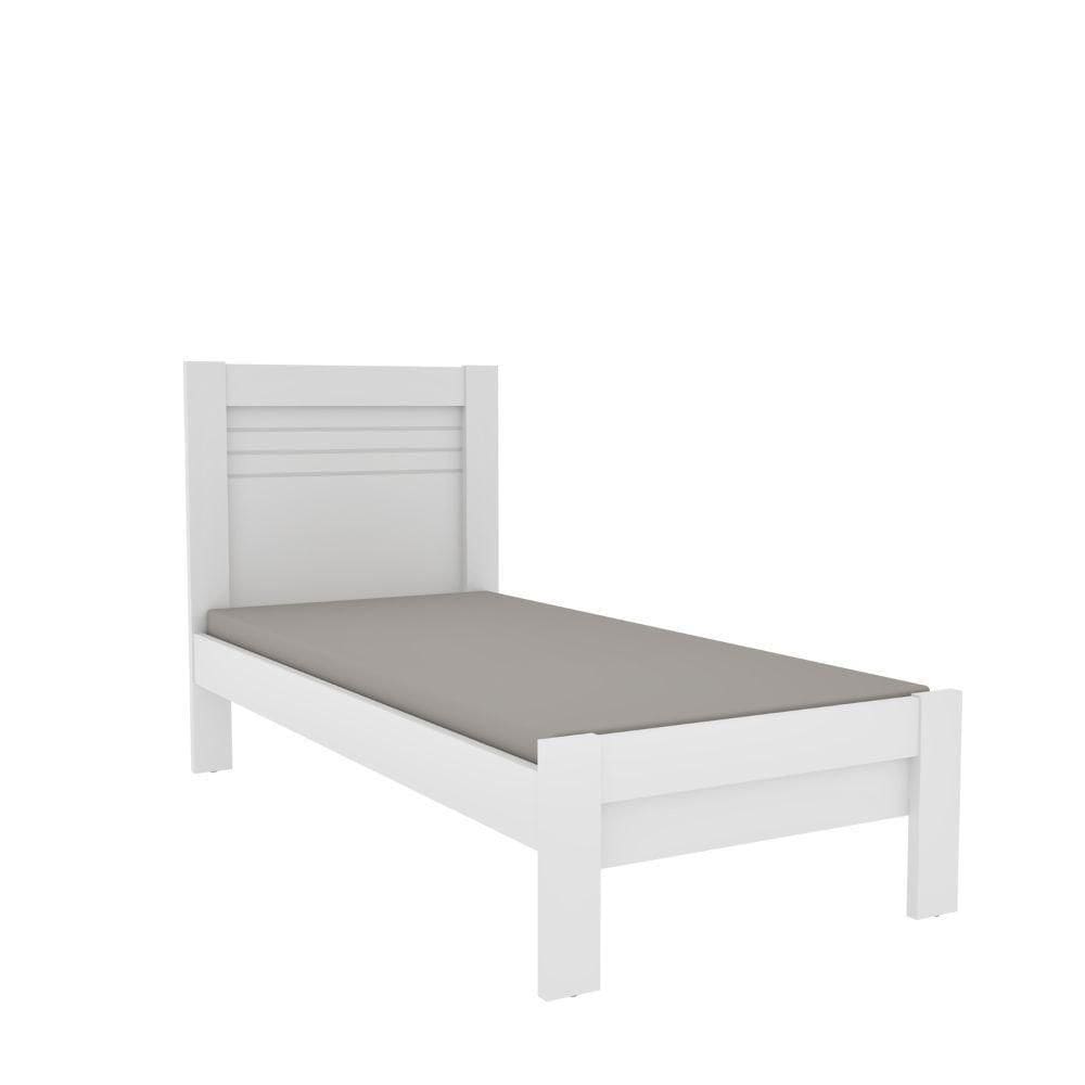 Cama Solteiro Safira Tcil Branco