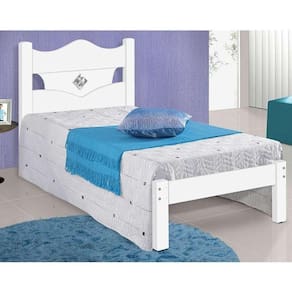 Cama Julia Solteiro Branco-azul-rosa-lilas - Carmolar