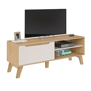Rack Para Tv Até 60" Carvalho/off White Lotus Artely Carvalho/off White